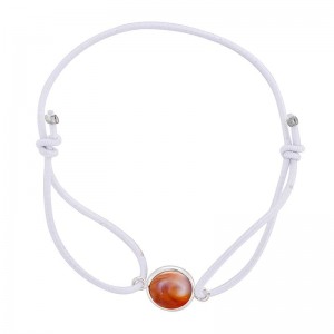Bracelet blanc oeil de sainte lucie méditerranéen