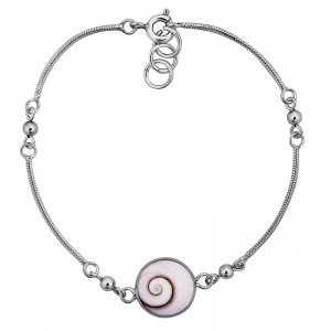 Bracelet snack en argent avec oeil de sainte lucie