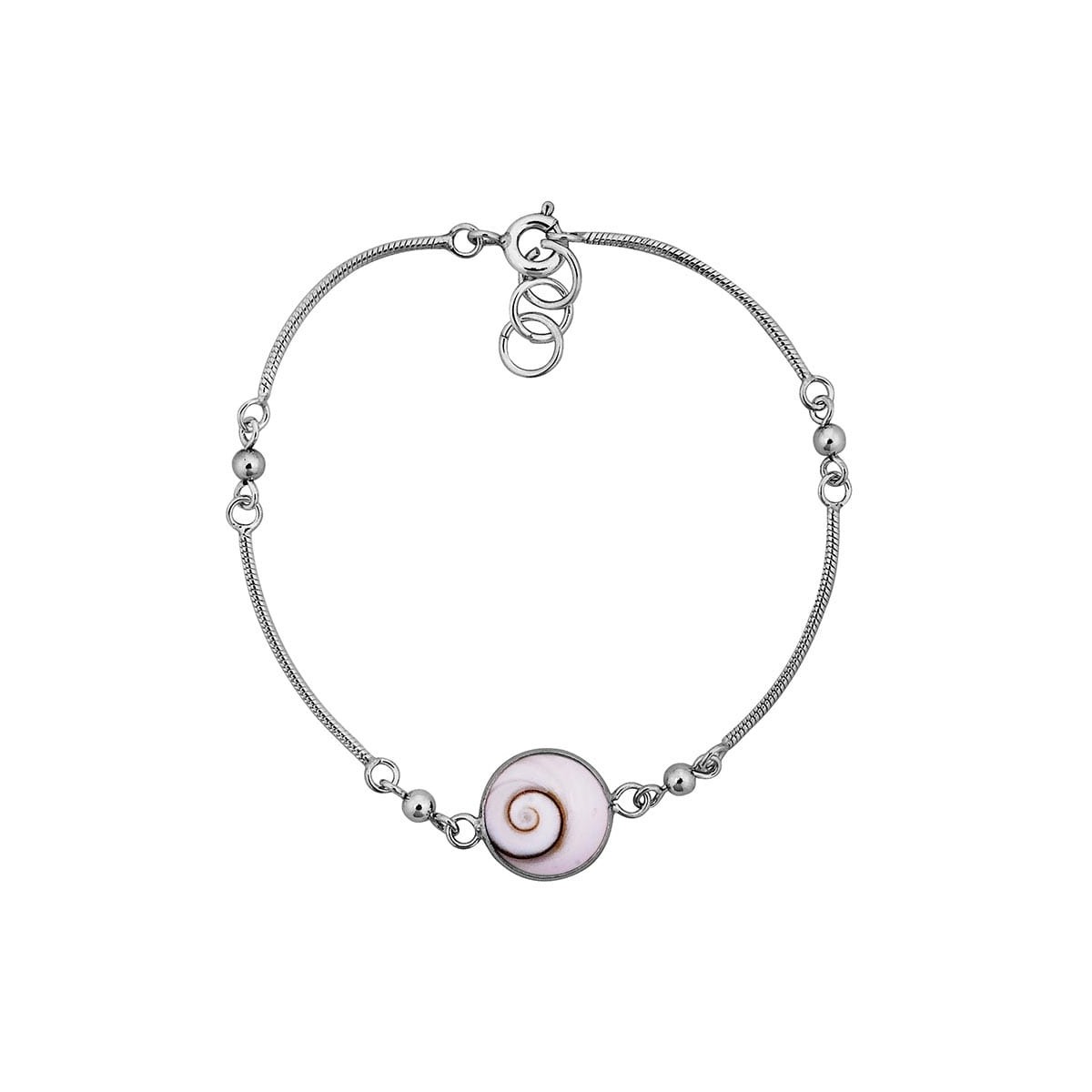Bracelet snack en argent avec oeil de sainte lucie