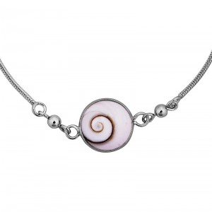 Bracelet snack en argent avec oeil de sainte lucie