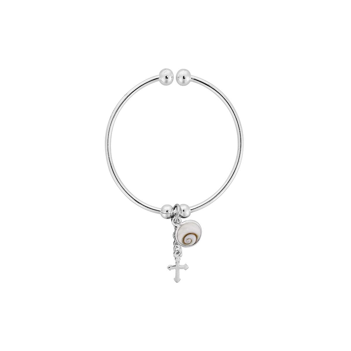 Bracelet rigide en argent avec oeil de sainte lucie
