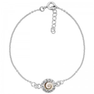 Bracelet chaine argent et oeil de sainte Lucie