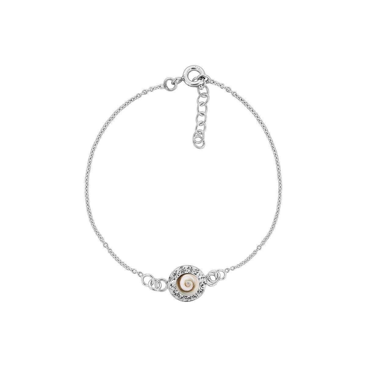 Bracelet chaine argent et oeil de sainte Lucie