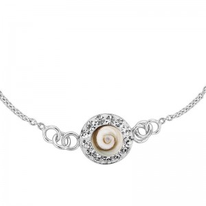 Bracelet chaine argent et oeil de sainte Lucie