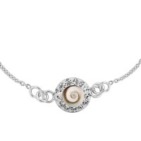 Bracelet chaine argent et oeil de sainte Lucie