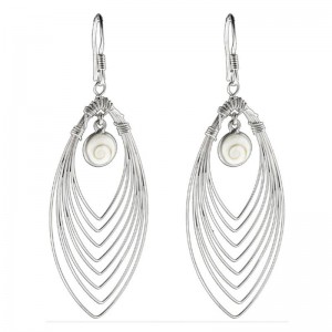 boucles d'oreilles argent et oeil de sainte lucie SEC240