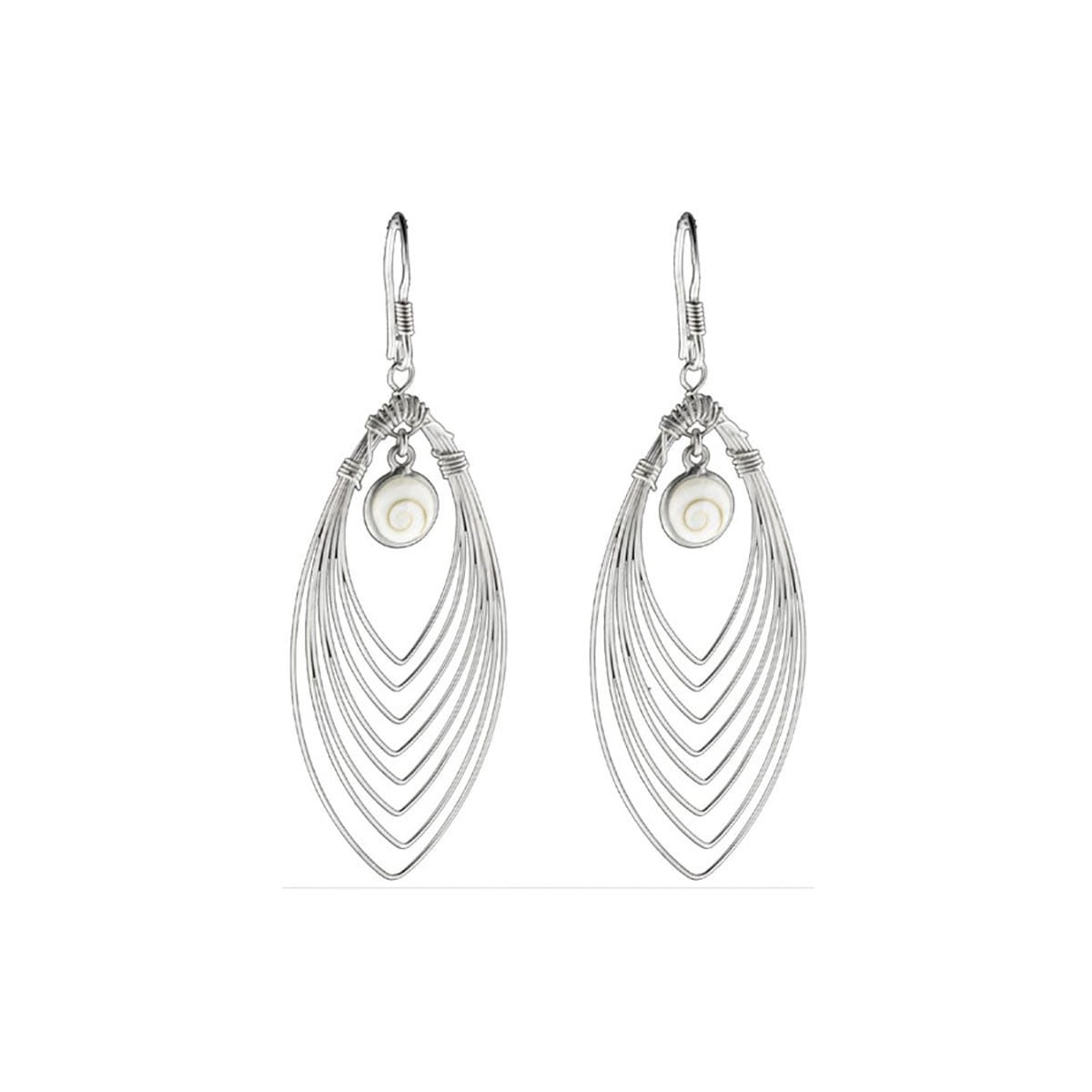 boucles d'oreilles argent et oeil de sainte lucie SEC240