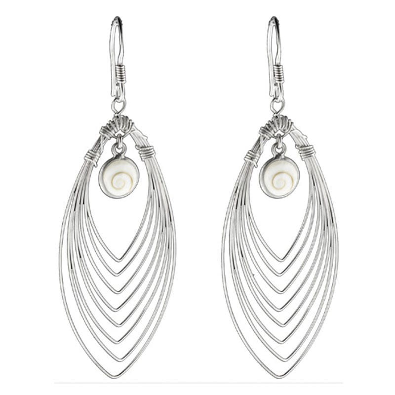 boucles d'oreilles argent et oeil de sainte lucie SEC240