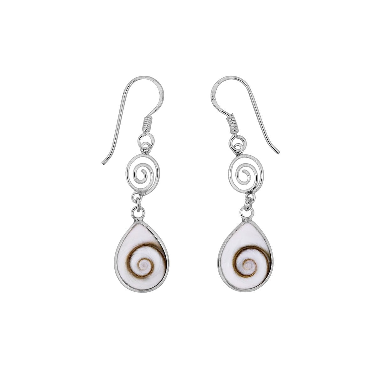 Boucles d'oreilles en argent avec oeil de sainte lucie