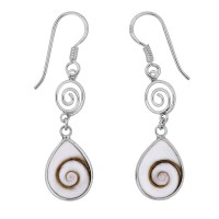 Boucles d'oreilles en argent avec oeil de sainte lucie