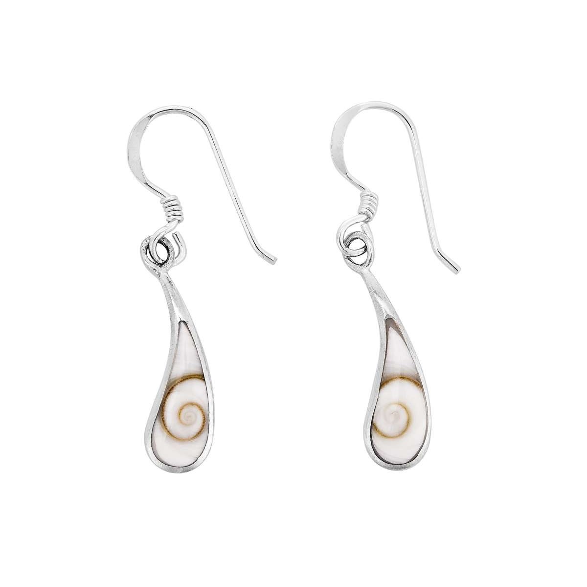 Boucles d'oreilles argent et oeil de sainte Lucie