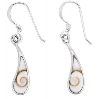 Boucles d'oreilles argent et oeil de sainte Lucie