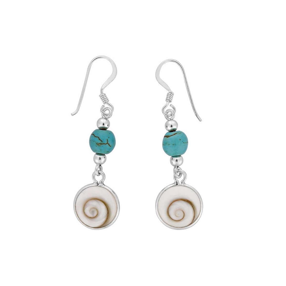 Boucles d'oreilles avec perle turquoise