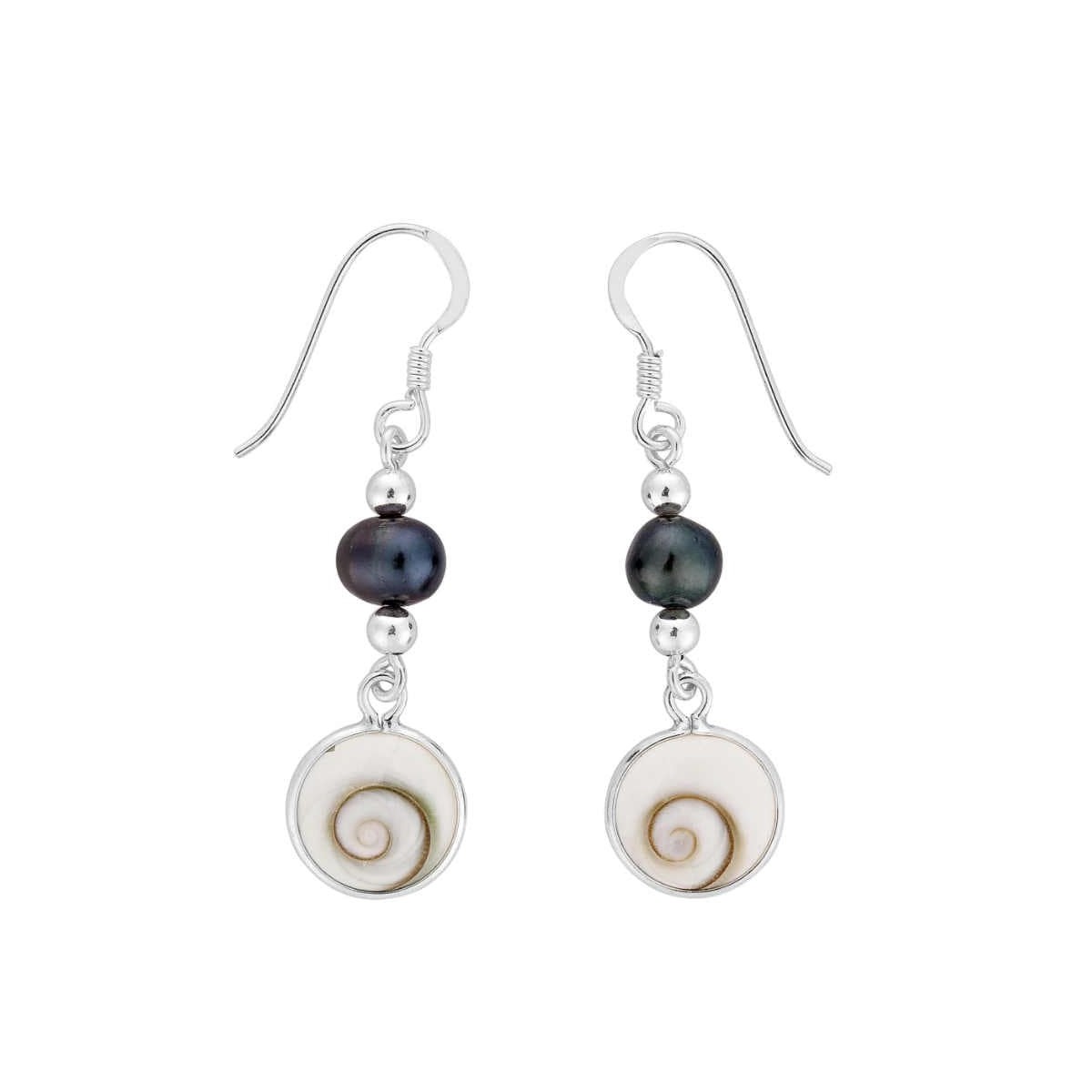 Boucles d'oreilles avec perle noire
