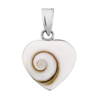 pendentif argent et oeil de sainte lucie coeur
