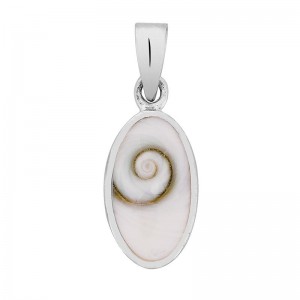 Pendentif argent oeil de sainte lucie oval