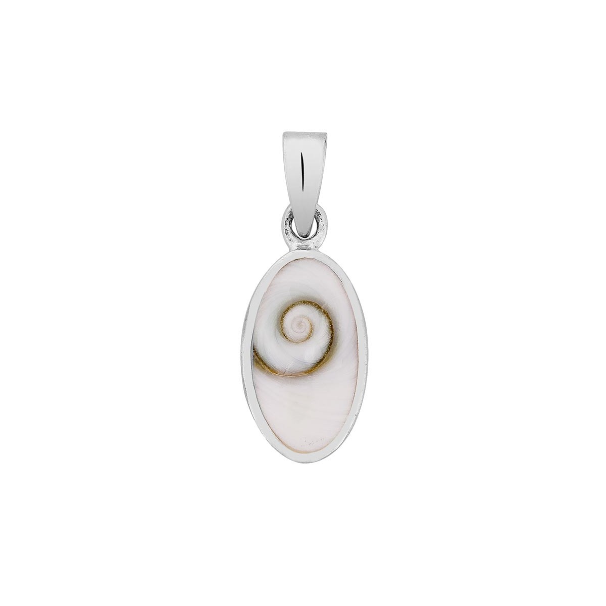 Pendentif argent oeil de sainte lucie oval