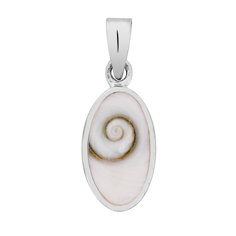Pendentif argent oeil de sainte lucie oval
