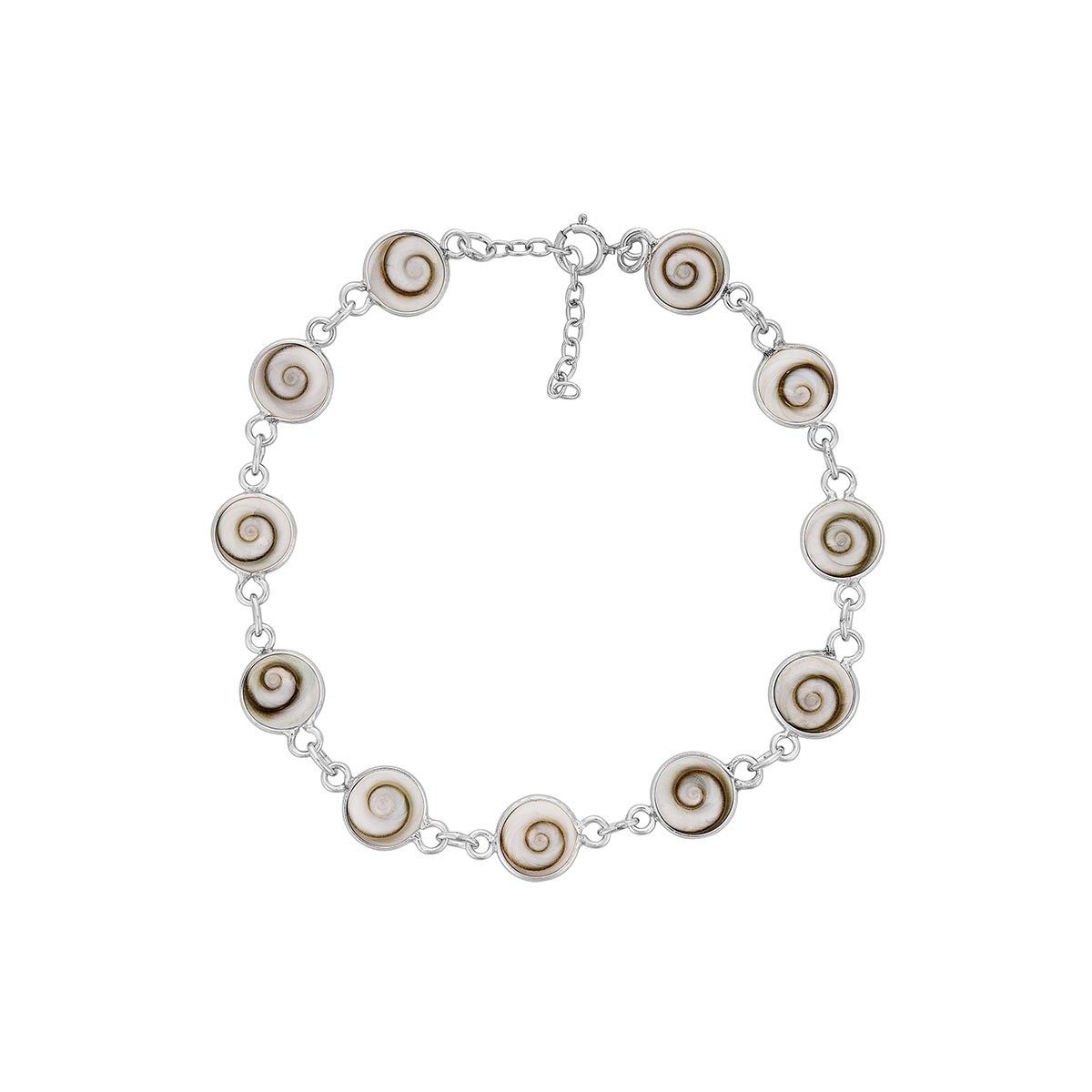 Bracelet chaine argent et oeil de sainte lucie