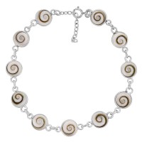 Bracelet chaine argent et oeil de sainte lucie
