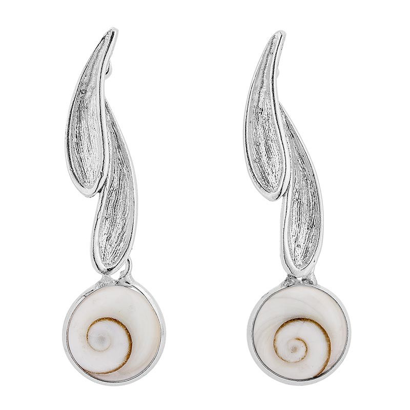 Boucles d'oreilles Argent et oeil de sainte lucie
