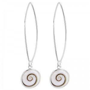 Boucles d'oreilles Argent oeil de sainte lucie rond