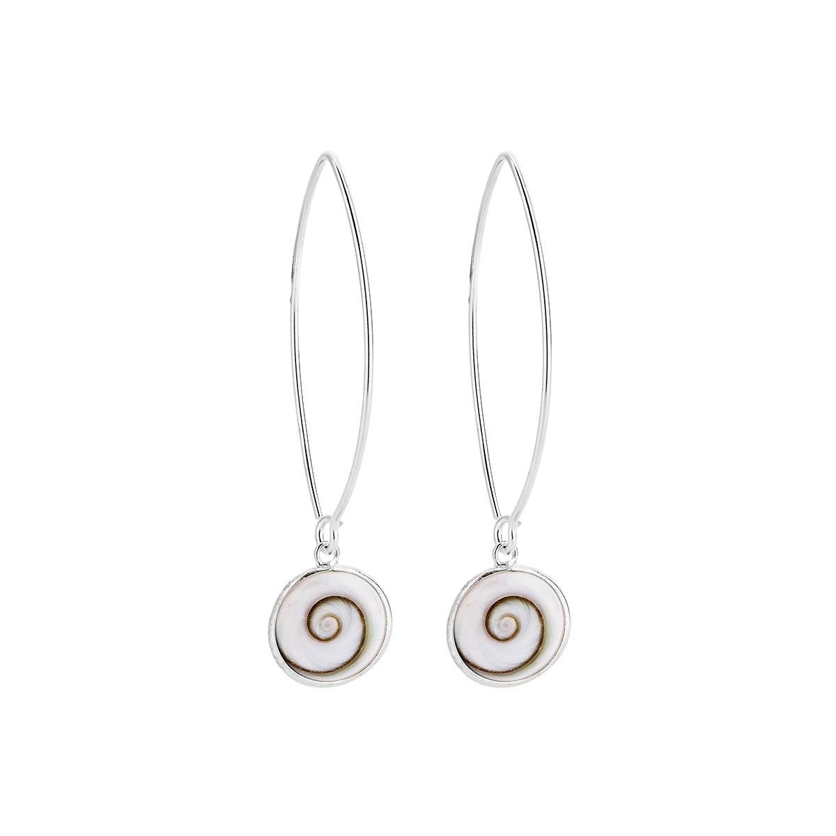 Boucles d'oreilles Argent oeil de sainte lucie rond