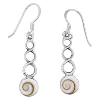 Boucles d'oreilles en argent et oeil de sainte lucie