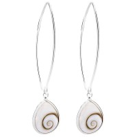 Boucles d'oreilles Argent oeil de sainte lucie goutte