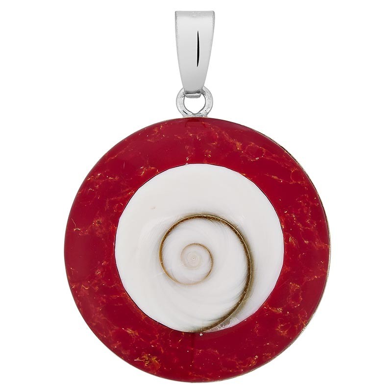 pendentif argent oeil de ste lucie et gorgone