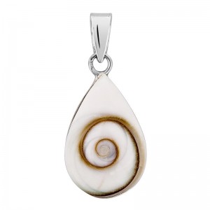 pendentif argent et oeil de sainte lucie goutte
