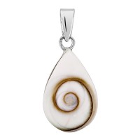 pendentif argent et oeil de sainte lucie goutte