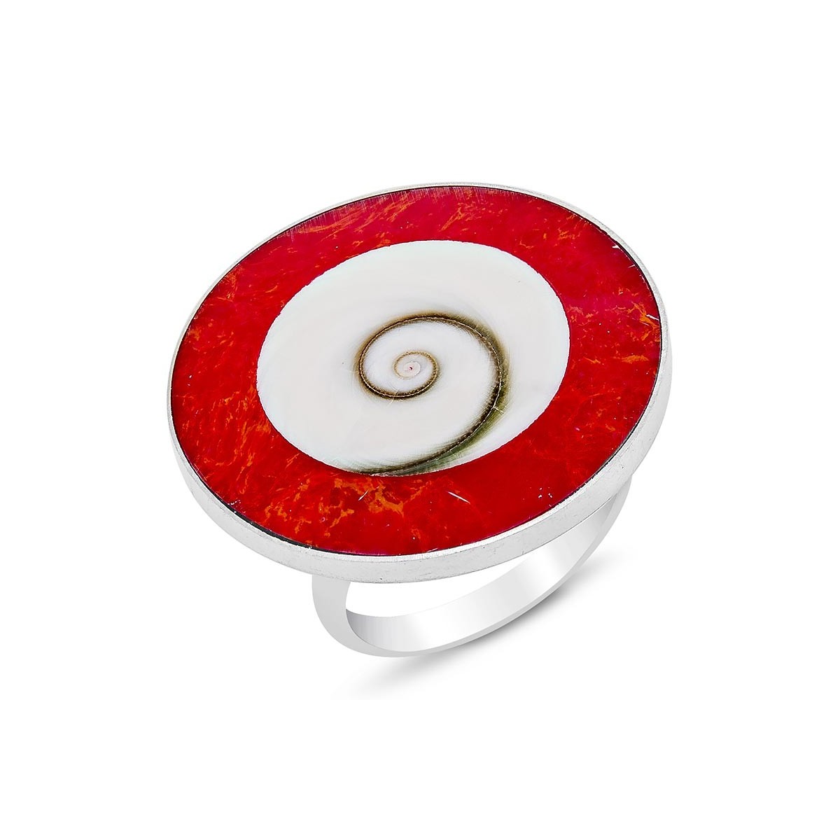 Bague extra plate réglable en argent