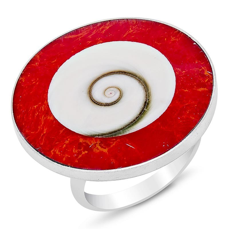 Bague extra plate réglable en argent