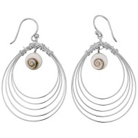 Boucles d'oreilles en argent et oeil de sainte lucie