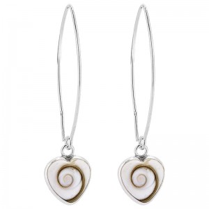 Boucles d'oreilles Argent oeil de sainte lucie coeur