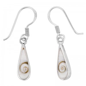 Boucles d'oreilles argent et oeil de sainte Lucie