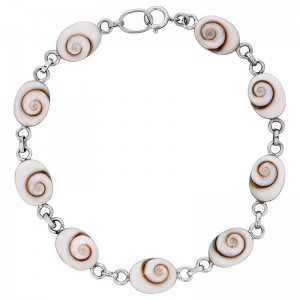 Bracelet chaine argent et oeil de sainte lucie