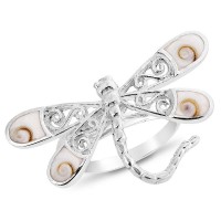 Bague en argent en forme de libellule