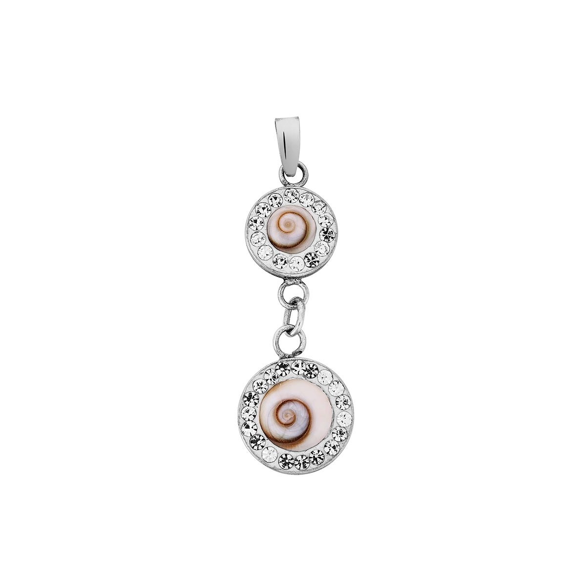 pendentif en argent et oeil de sainte lucie