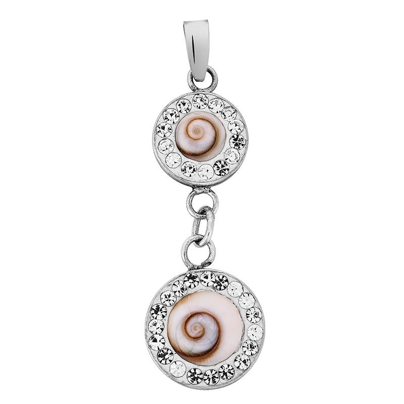 pendentif en argent et oeil de sainte lucie