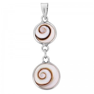 pendentif en argent et oeil de sainte lucie