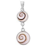 pendentif en argent et oeil de sainte lucie