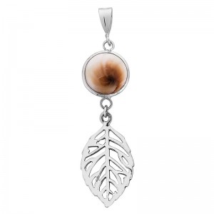 pendentif en argent et oeil de sainte lucie