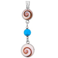 pendentif en argent et oeil de sainte lucie