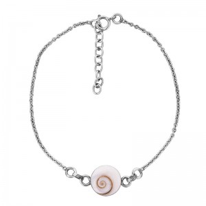 Bracelet chaine argent et oeil de sainte lucie