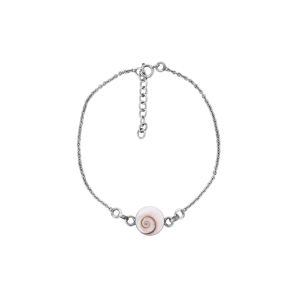 Bracelet chaine argent et oeil de sainte lucie
