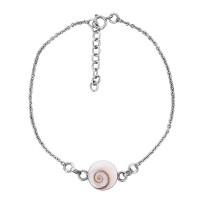 Bracelet chaine argent et oeil de sainte lucie