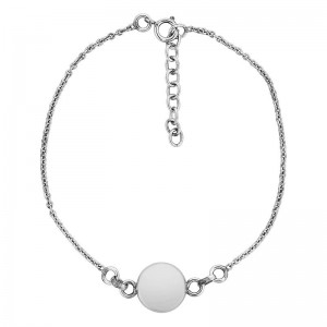 Bracelet chaine argent et oeil de sainte lucie