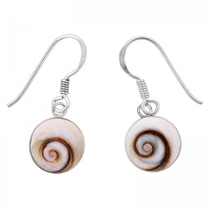 Boucles d'oreilles en argent et oeil de sainte lucie